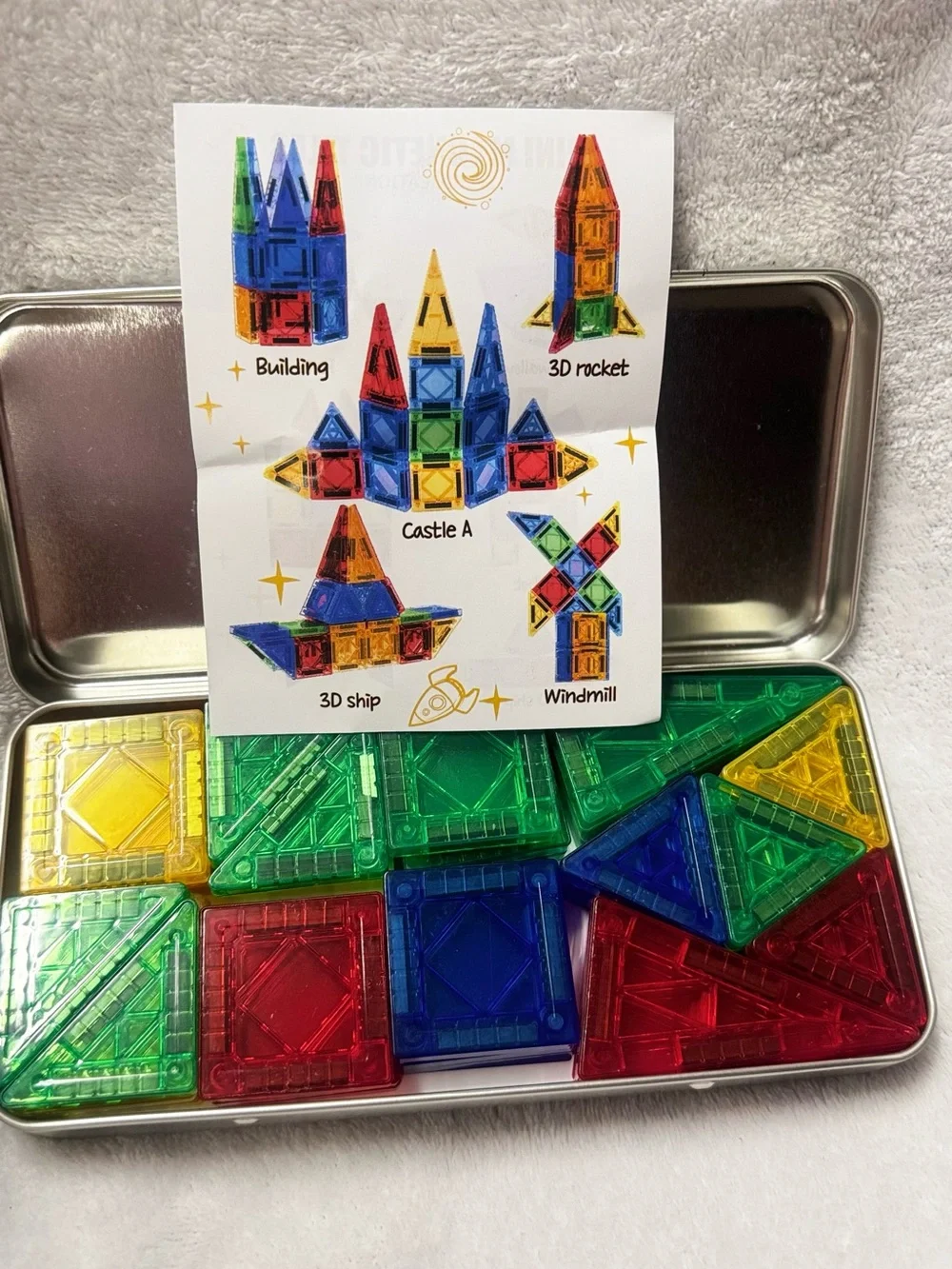 Mini Magnetic Tiles Travel Set - Multicolor - 40 PCS